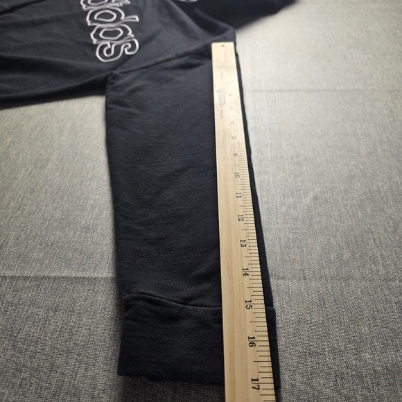 Adidas Cropped Black Hoodie - Youth L (14) - Great for Teens/Small Adults - Picture 7 of 7